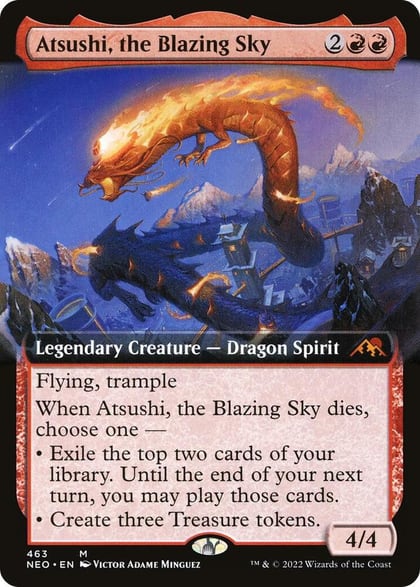Atsushi, the Blazing Sky (Extended Art), Kamigawa: Neon Dynasty 463