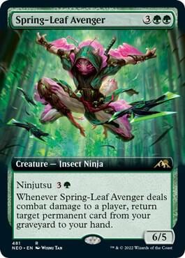 Spring-Leaf Avenger (Extended Art), Kamigawa: Neon Dynasty 481