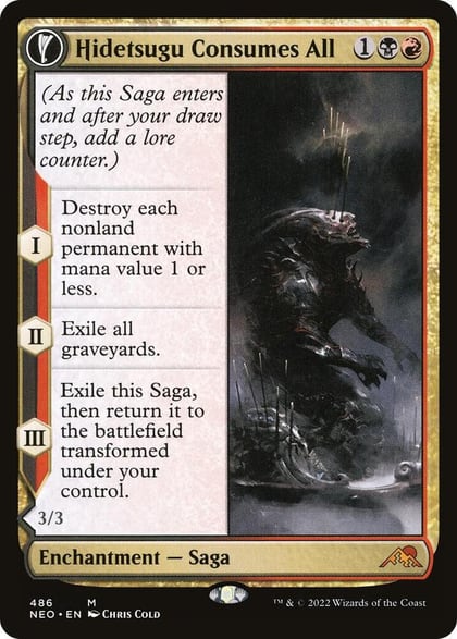 Hidetsugu Consumes All (Extended Art), Kamigawa: Neon Dynasty 486