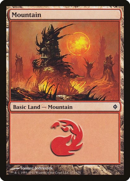 Mountain (172), New Phyrexia 172
