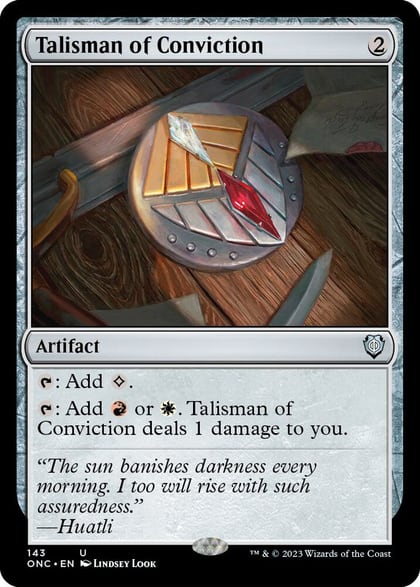 Talisman of Conviction, Commander: Phyrexia: All Will Be One 143