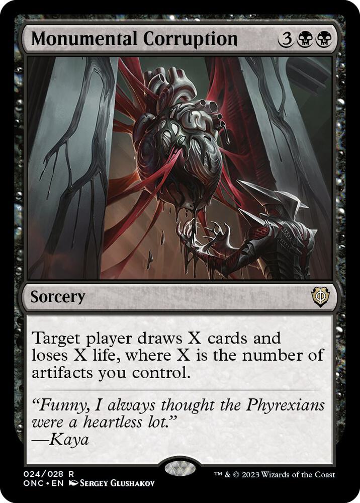 Monumental Corruption, Commander: Phyrexia: All Will Be One 24