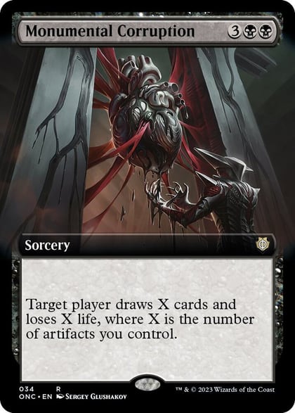 Monumental Corruption (Extended Art), Commander: Phyrexia: All Will Be One 34