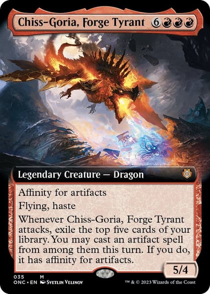 Chiss-Goria, Forge Tyrant (Extended Art), Commander: Phyrexia: All Will Be One 35
