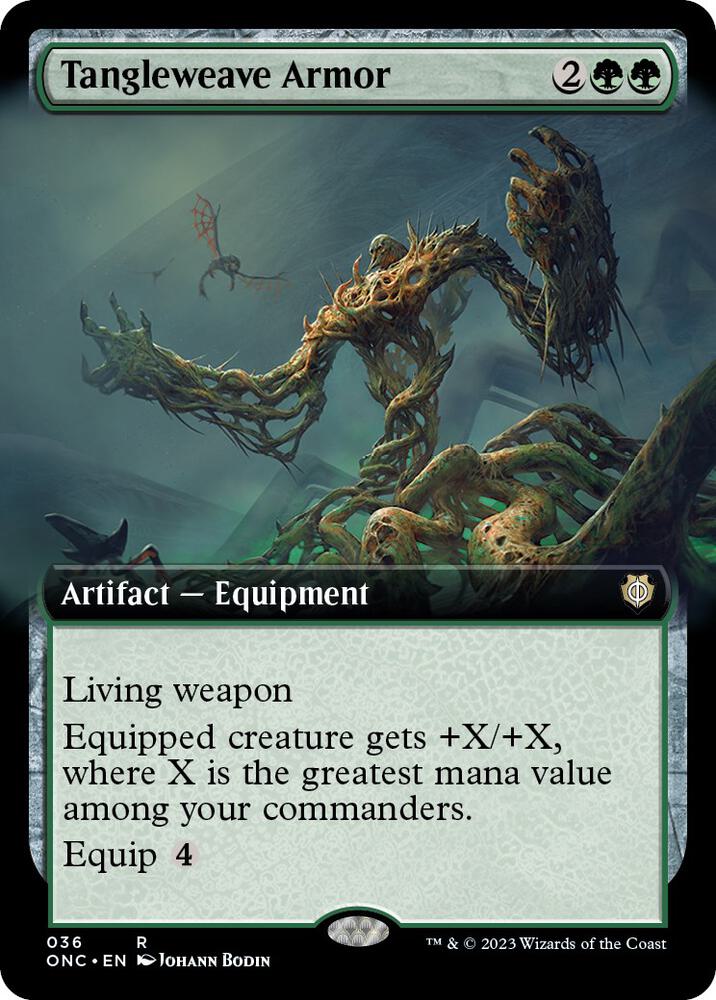 Tangleweave Armor (Extended Art), Commander: Phyrexia: All Will Be One 36