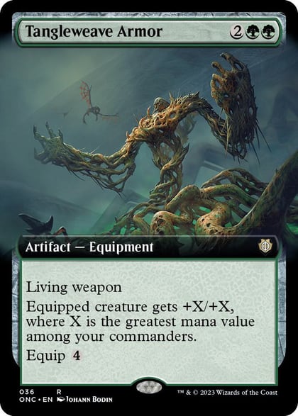 Tangleweave Armor (Extended Art), Commander: Phyrexia: All Will Be One 36
