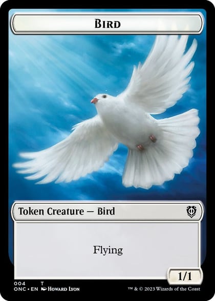 Bird // Cat Double-Sided Token, Commander: Phyrexia: All Will Be One 4 // 1