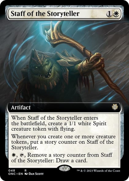 Staff of the Storyteller (Extended Art), Commander: Phyrexia: All Will Be One 48