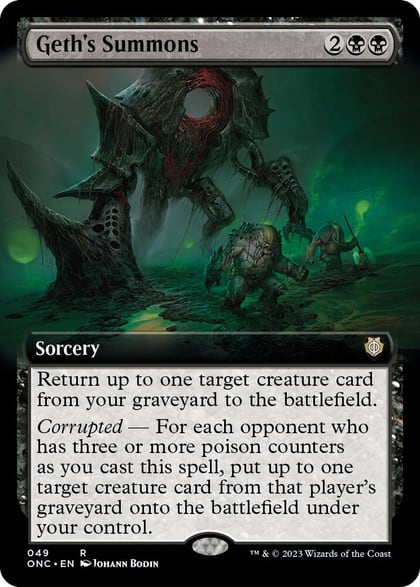 Geth's Summons (Extended Art), Commander: Phyrexia: All Will Be One 49