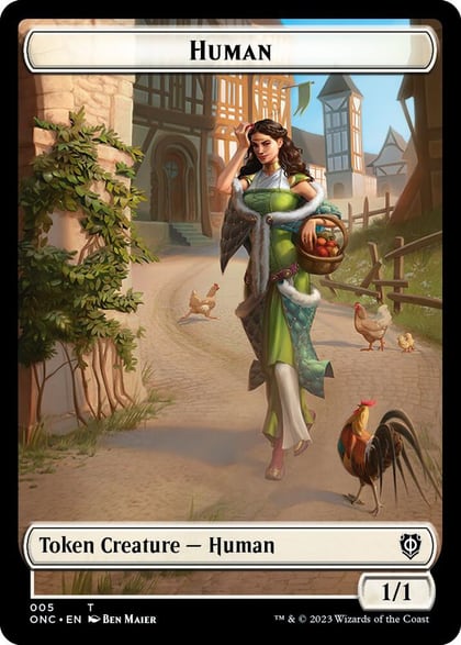 Human // Spirit Double-Sided Token, Commander: Phyrexia: All Will Be One 5 // 9