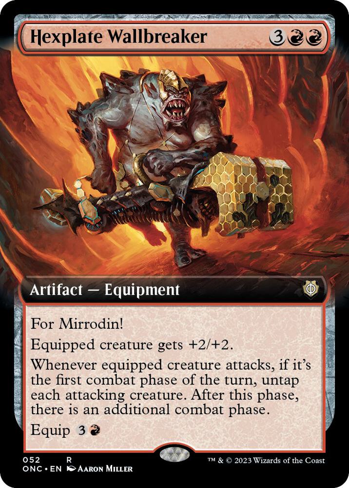 Hexplate Wallbreaker (Extended Art), Commander: Phyrexia: All Will Be One 52