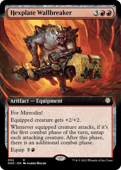 Hexplate Wallbreaker (Extended Art), Commander: Phyrexia: All Will Be One 52
