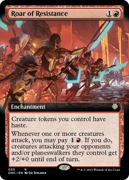 Roar of Resistance (Extended Art), Commander: Phyrexia: All Will Be One 53