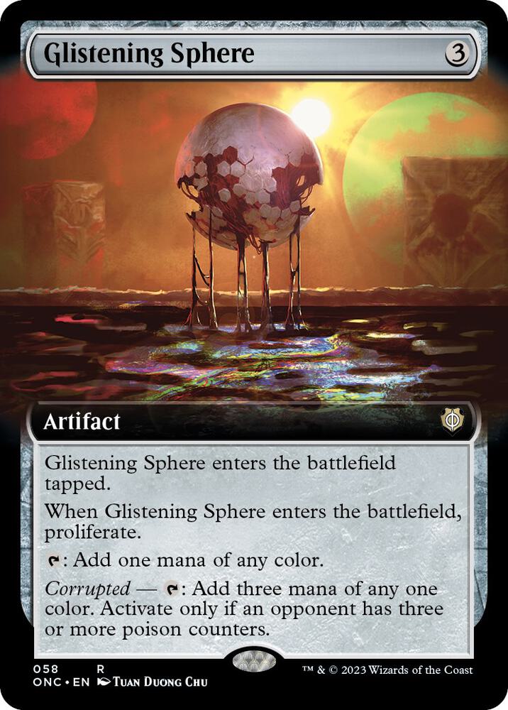 Glistening Sphere (Extended Art), Commander: Phyrexia: All Will Be One 58
