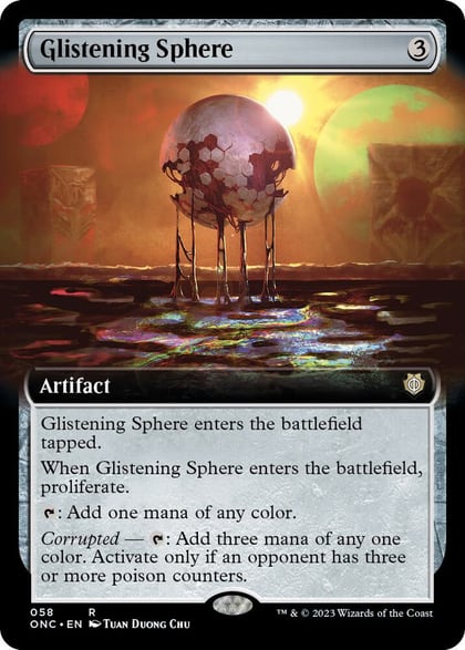 Glistening Sphere (Extended Art), Commander: Phyrexia: All Will Be One 58