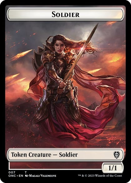 Soldier (007) // Angel (002) Double-Sided Token, Commander: Phyrexia: All Will Be One 7 // 2