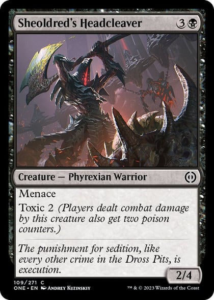 Sheoldred's Headcleaver, Phyrexia: All Will Be One 109
