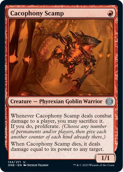 Cacophony Scamp, Phyrexia: All Will Be One 124