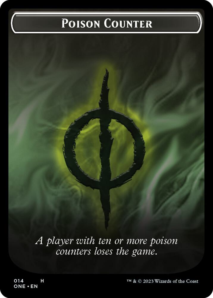 Poison Counter // Phyrexian Mite Double-sided Token, Phyrexia: All Will Be One 14 // 12
