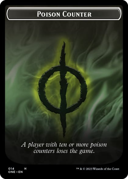 Poison Counter // Phyrexian Mite Double-sided Token, Phyrexia: All Will Be One 14 // 12