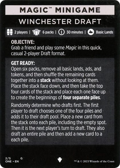 Magic Minigame: Winchester Draft, Phyrexia: All Will Be One 2