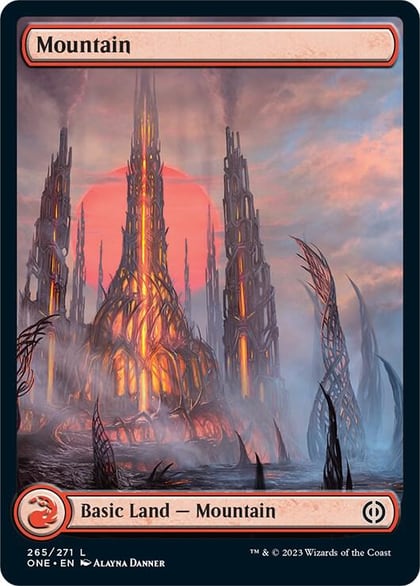 Mountain (265) - Full Art, Phyrexia: All Will Be One 265