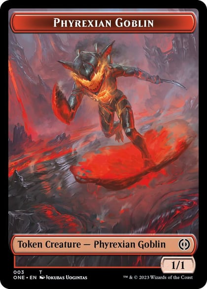 Phyrexian Goblin // Samurai Double-Sided Token, Phyrexia: All Will Be One 3 // 2