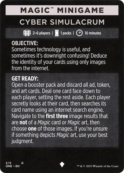 Magic Minigame: Cyber Simulacrum, Phyrexia: All Will Be One 3