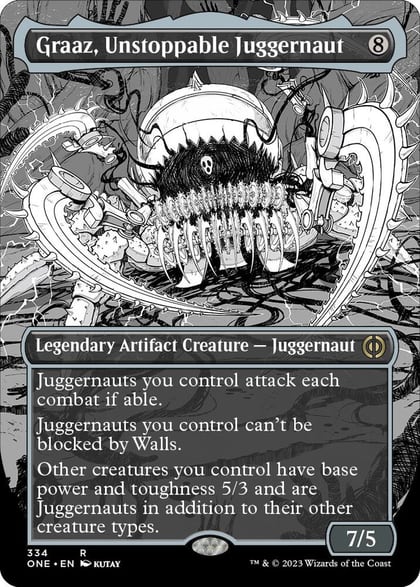 Graaz, Unstoppable Juggernaut (Borderless), Phyrexia: All Will Be One 334