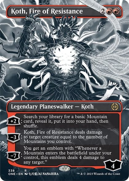 Koth, Fire of Resistance (Borderless), Phyrexia: All Will Be One 338