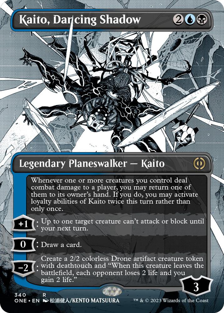 Kaito, Dancing Shadow (Borderless), Phyrexia: All Will Be One 340