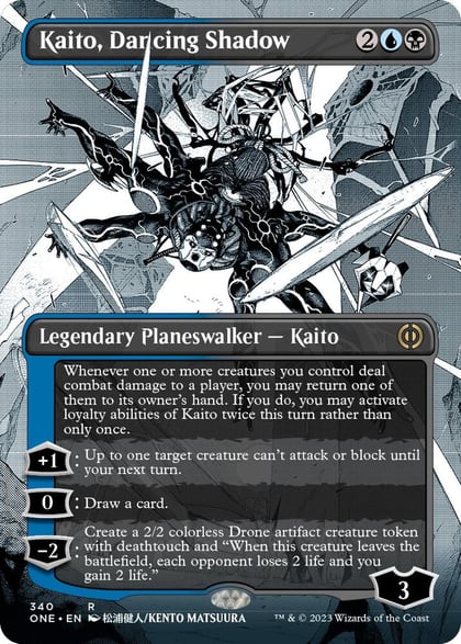Kaito, Dancing Shadow (Borderless), Phyrexia: All Will Be One 340