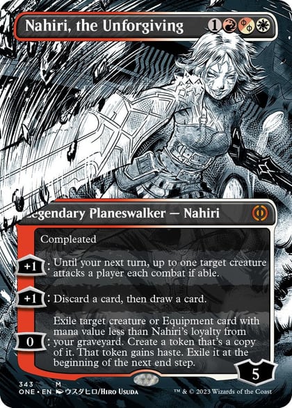 Nahiri, the Unforgiving (Borderless), Phyrexia: All Will Be One 343