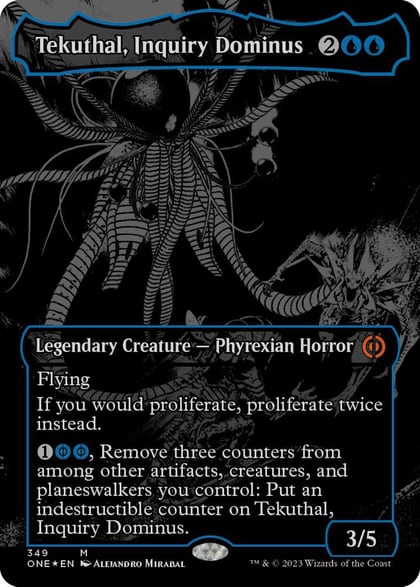 Tekuthal, Inquiry Dominus (Oil Slick Raised Foil), Phyrexia: All Will Be One 349