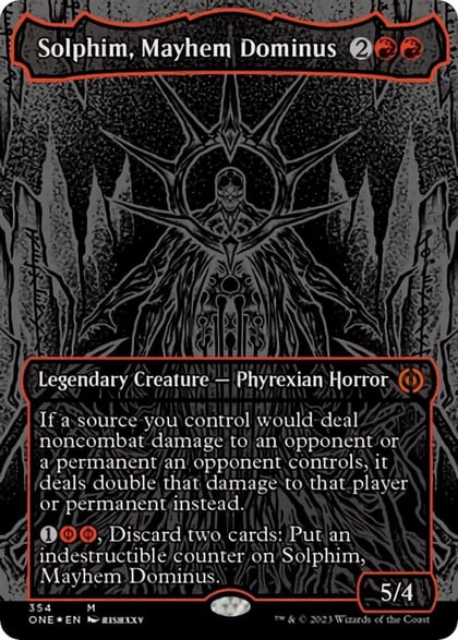 Solphim, Mayhem Dominus (Oil Slick Raised Foil), Phyrexia: All Will Be One 354
