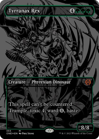 Tyrranax Rex (Oil Slick Raised Foil), Phyrexia: All Will Be One 355