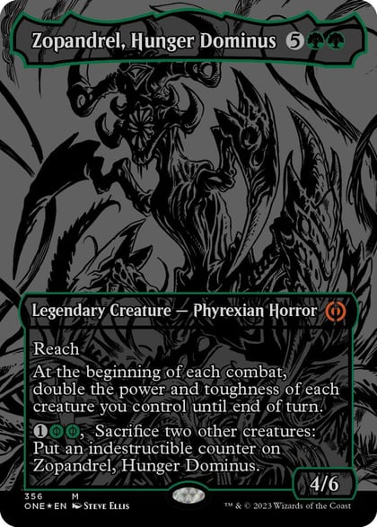 Zopandrel, Hunger Dominus (Oil Slick Raised Foil), Phyrexia: All Will Be One 356