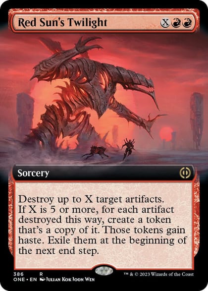 Red Sun's Twilight (Extended Art), Phyrexia: All Will Be One 386
