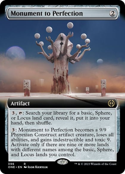 Monument to Perfection (Extended Art), Phyrexia: All Will Be One 396