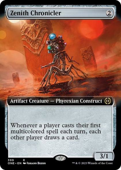 Zenith Chronicler (Extended Art), Phyrexia: All Will Be One 399