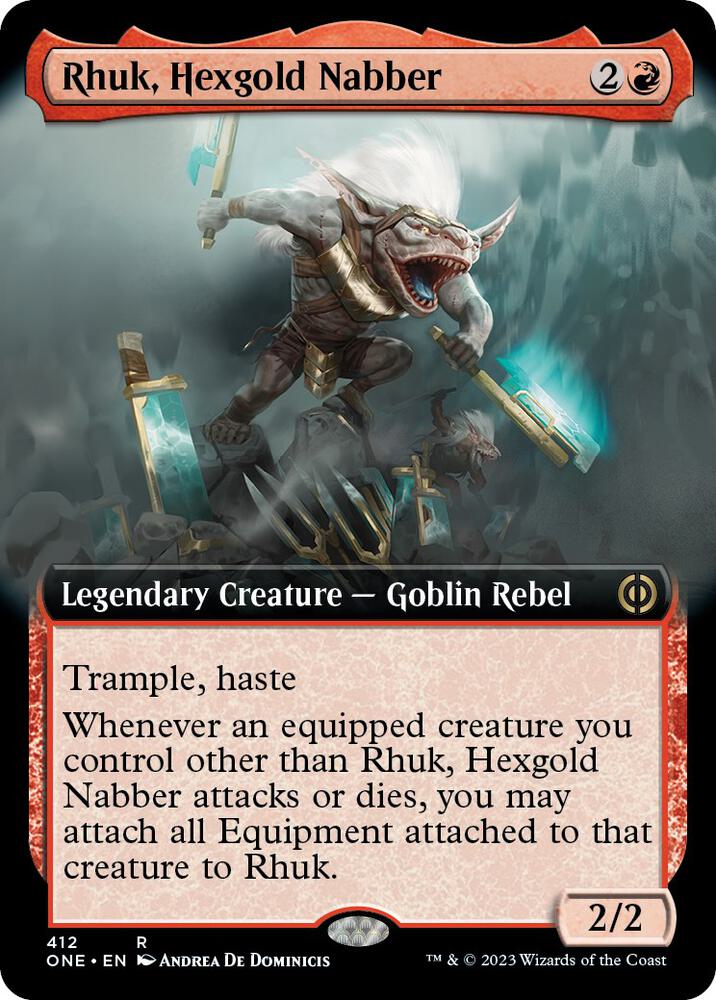 Rhuk, Hexgold Nabber (Extended Art), Phyrexia: All Will Be One 412