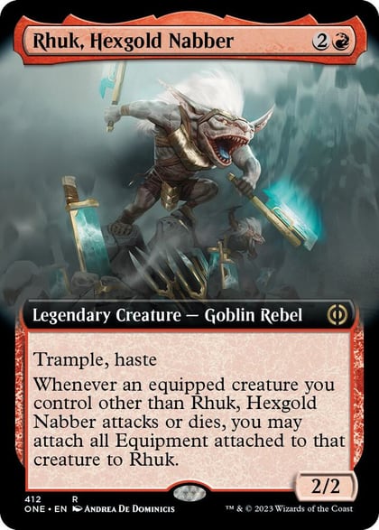 Rhuk, Hexgold Nabber (Extended Art), Phyrexia: All Will Be One 412