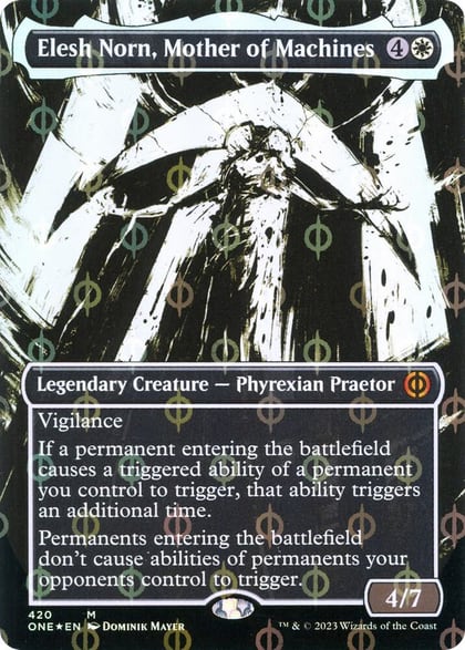 Elesh Norn, Mother of Machines (Showcase) (Step-and-Compleat Foil), Phyrexia: All Will Be One 420