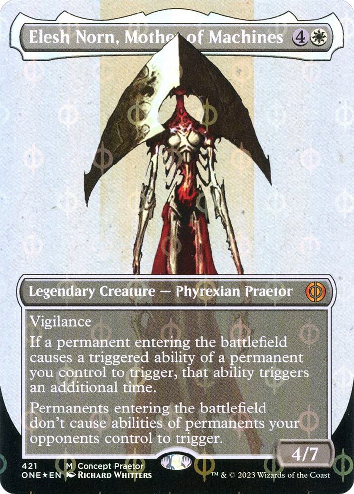 Elesh Norn, Mother of Machines (Concept Praetor) (Step-and-Compleat Foil), Phyrexia: All Will Be One 421