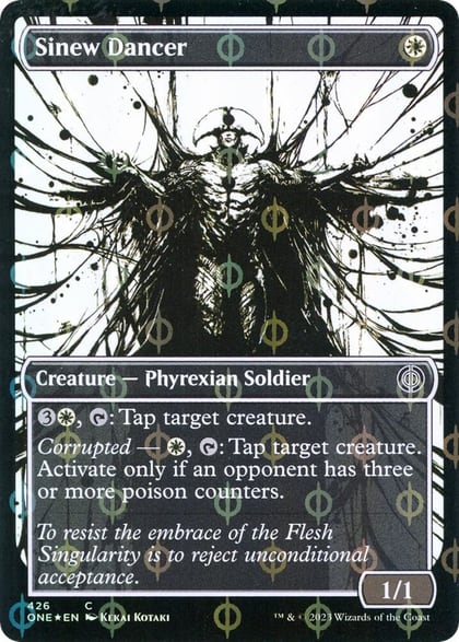 Sinew Dancer (Showcase) (Step-and-Compleat Foil), Phyrexia: All Will Be One 426