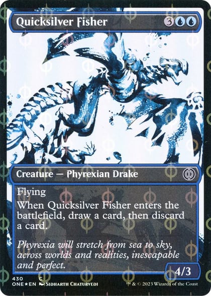 Quicksilver Fisher (Showcase) (Step-and-Compleat Foil), Phyrexia: All Will Be One 430