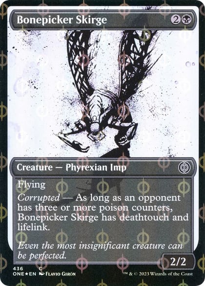 Bonepicker Skirge (Showcase) (Step-and-Compleat Foil), Phyrexia: All Will Be One 436