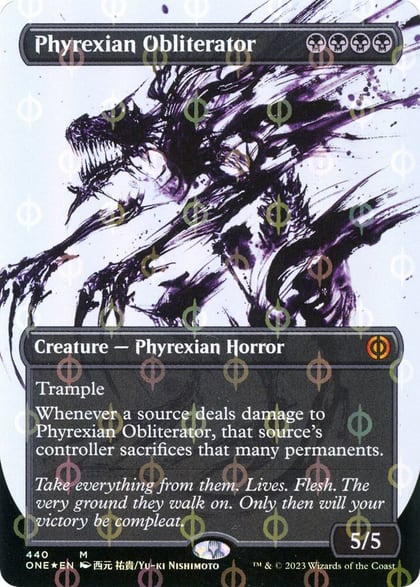 Phyrexian Obliterator (Showcase) (Step-and-Compleat Foil), Phyrexia: All Will Be One 440