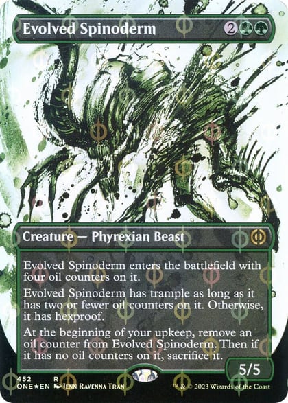 Evolved Spinoderm (Showcase) (Step-and-Compleat Foil), Phyrexia: All Will Be One 452