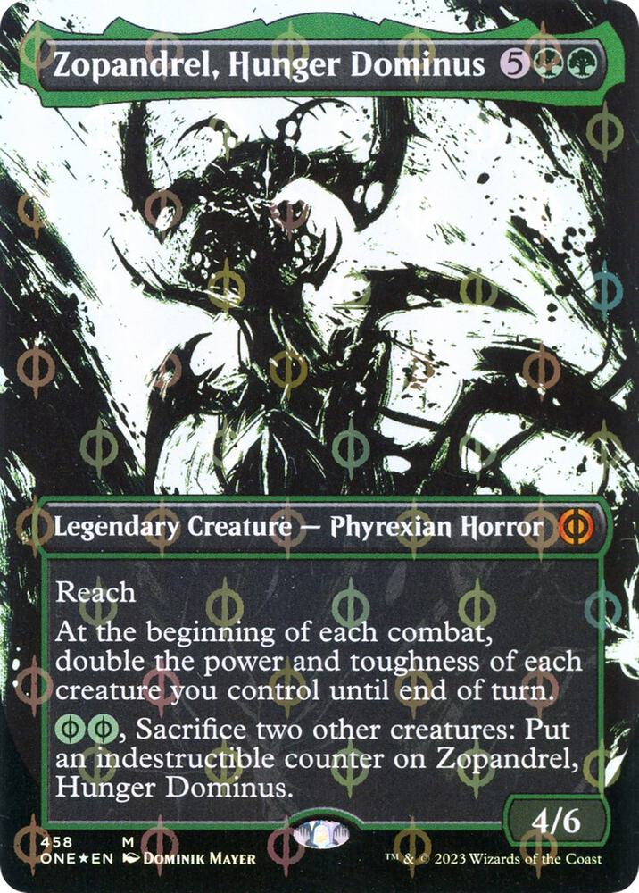Zopandrel, Hunger Dominus (Showcase) (Step-and-Compleat Foil), Phyrexia: All Will Be One 458